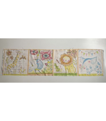 Girafa, ocell, lleó, elefant