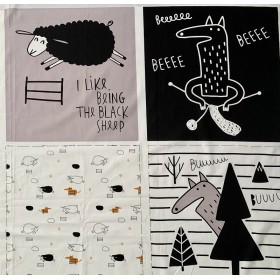 Ovelles i llop fent mitja "The black sheep"