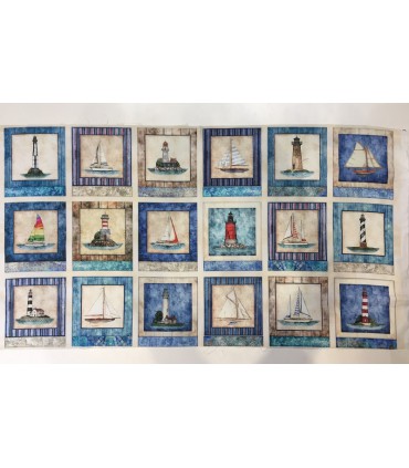 Quadres mariners amb vaixells i fars